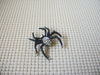 Vintage Brooch Pin, Halloween Spider Clear Crystals Inlays Black Tone Metal 122220