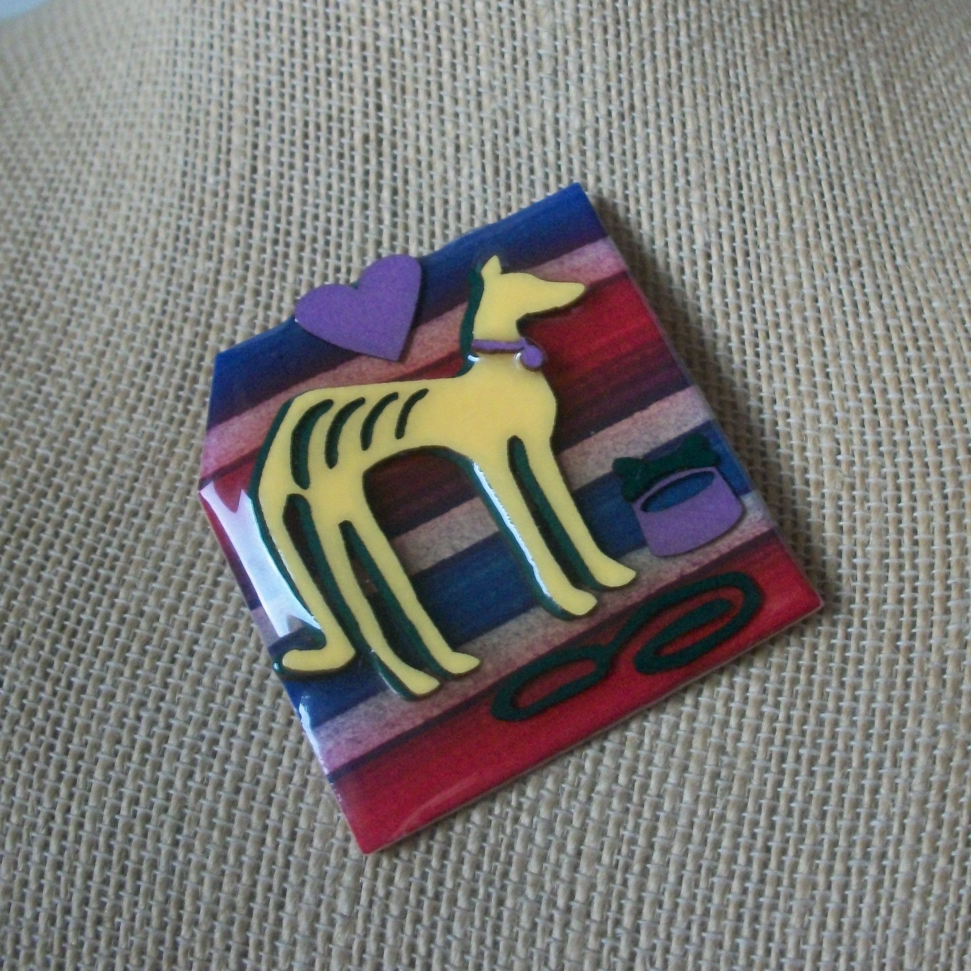 RARE Hard To Find Lucinda Pet Pins Dog Love Feeding Bowl 61318