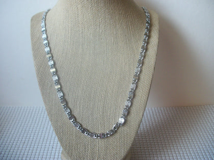 Signed AVON Vintage 30" Chain Links Silver Toned V Shaped 023021