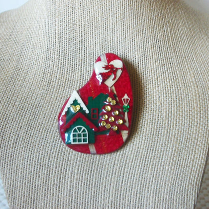 Vintage Lucinda House Pins, Festive Christmas Angel Glitter Tree Lamp Post 61318