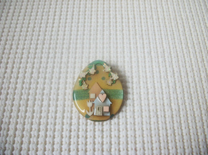 RARE Lucinda House Pins, Easter Egg Tulips Trumpet Vine Flowers Glitter 021321