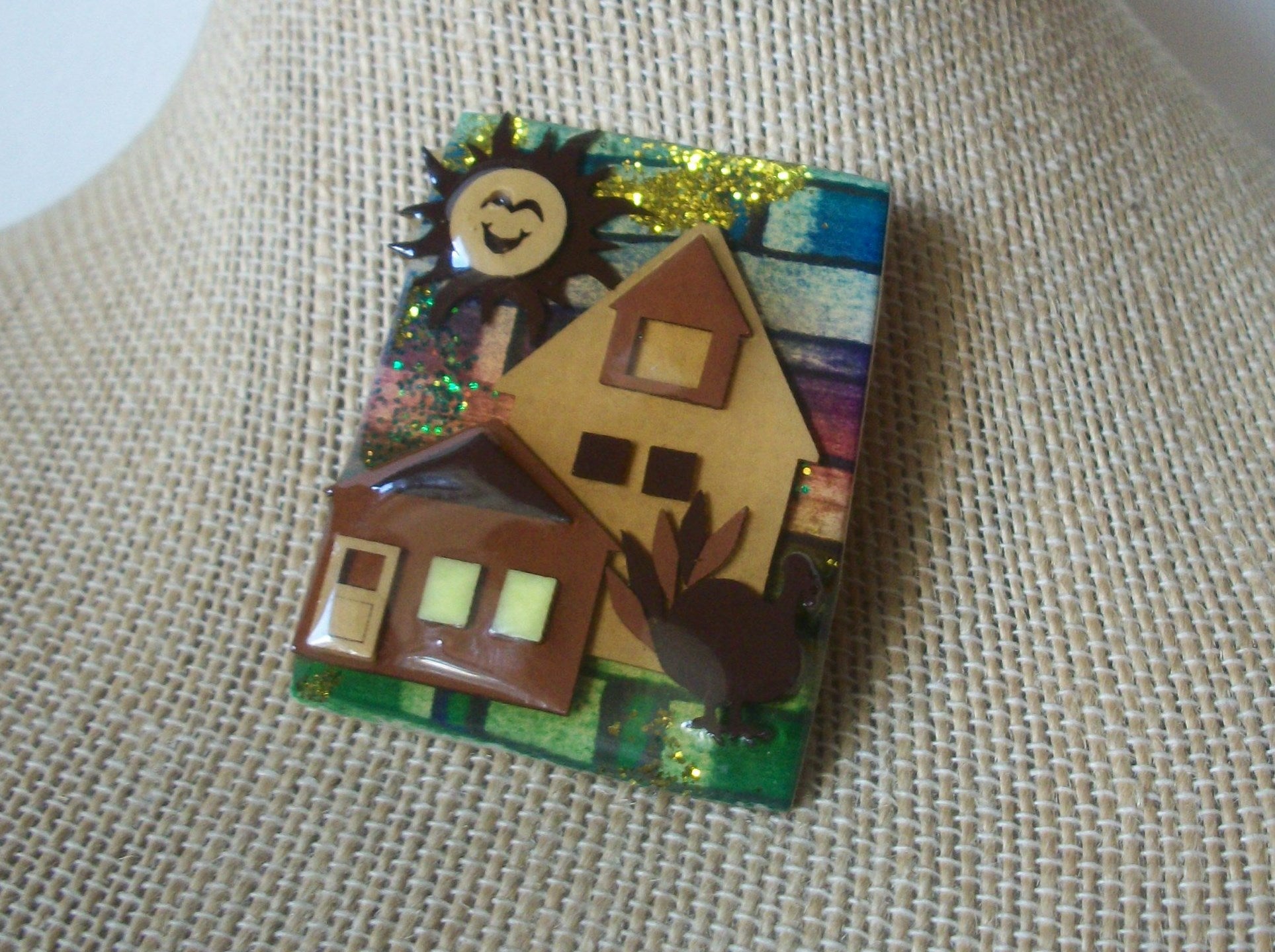 Highly Detailed Lucinda House Pins, Turkey Thanksgiving Family 61318