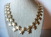 Vintage Jewelry, Signed AJC  Matte Gold Tone, Stars Links, Necklace 53018