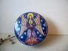 Vintage Mikasa Angel Trinket Box, Ceramic Trinket Box, Mosaic Angel, Christmas C100