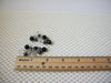 Vintage Pierced Earrings Silver Toned Clear Black Glass Hematite Beaded Clusters 51016