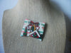 RARE Lucinda House Pins, Very Detailed Christmas White Doves Glitter Ribbons Tree, 021321