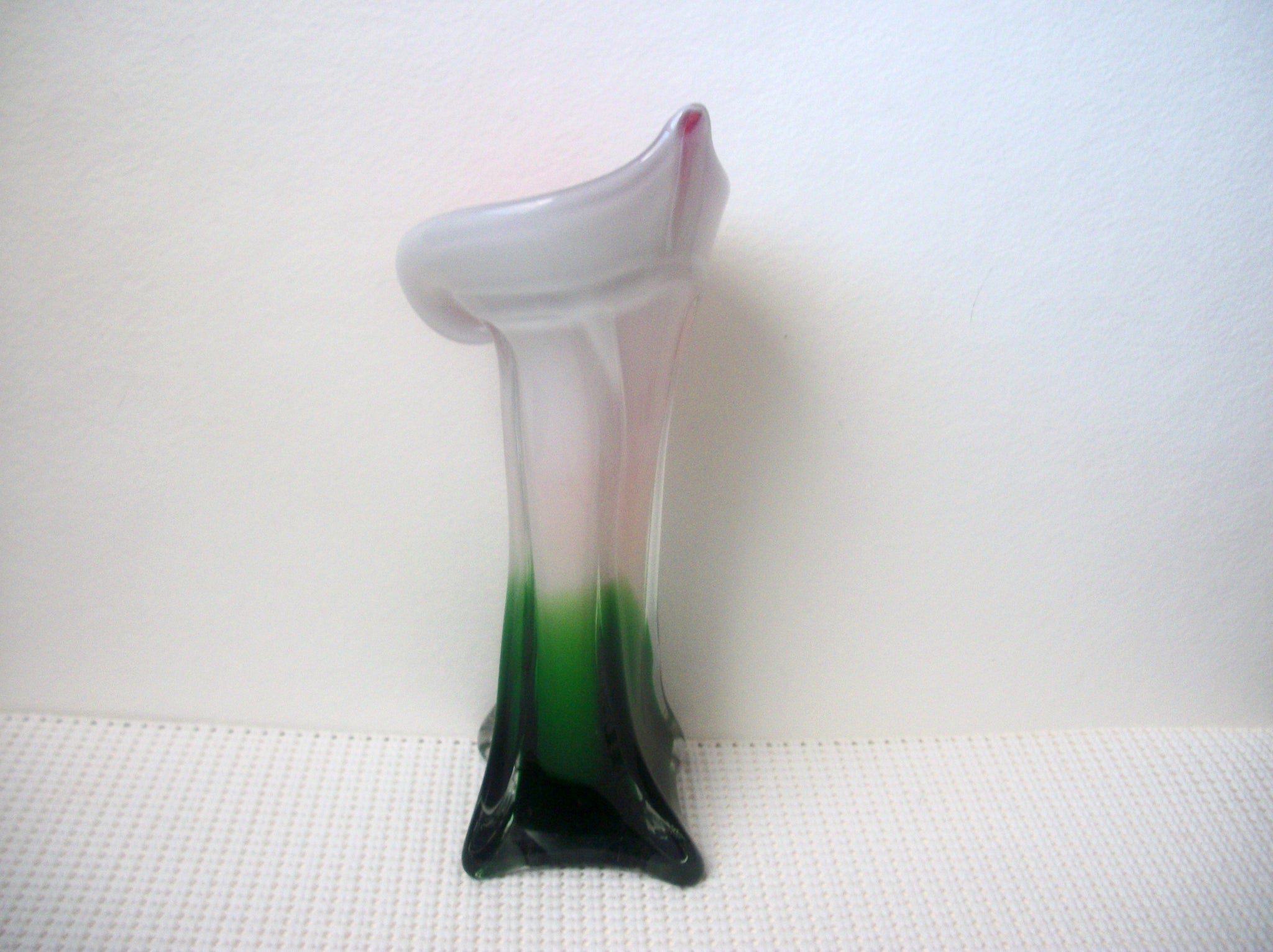 Vintage Hand Made Murano Glass Flute Vase C300