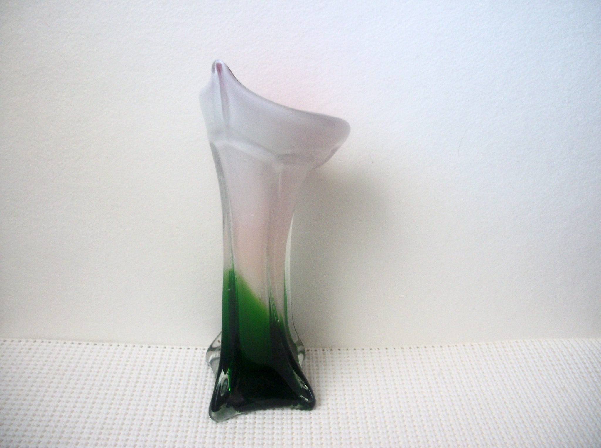 Vintage Hand Made Murano Glass Flute Vase C300