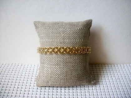 Vintage Bracelet, 7 1/2" Signed MONET Gold Tone Links 82317