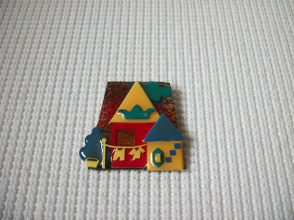 Vintage Lucinda House Pins, Bright Colorful Today Is Laundry Day Happy Home 021321