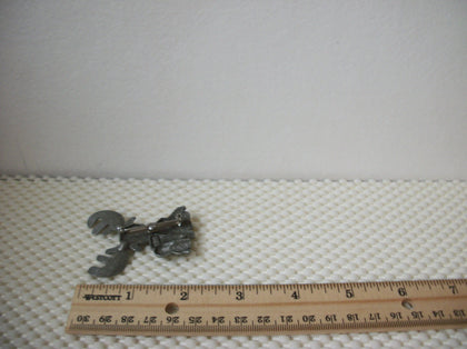 Vintage Brooch Signed JJ Jonette Jewelry Silver Pewter 'Cartoon Moose' Pin ~ will make you SMILE!