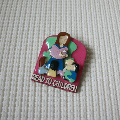 Vintage Lucinda Design Pins Read Books To Your Children Love 021321