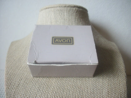 Vintage Earrings, Signed 1987 AVON, Anchor Enameled, Red Gold Tone, Pierced. 70417