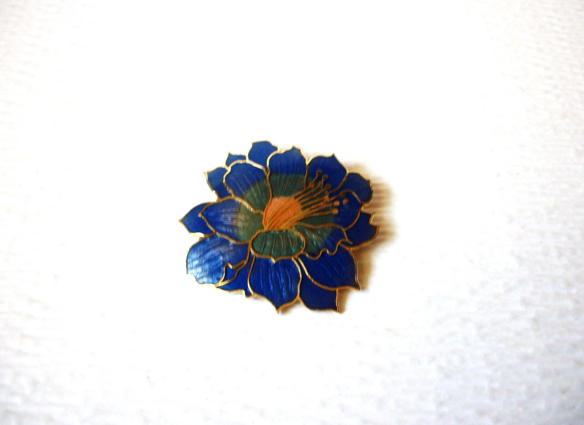 Vibrant Larger Cloisonne Flower Pin Brooch 5917