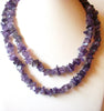 Amethyst Semi Precious Stone Chips 36" Hand Made Necklace 71917