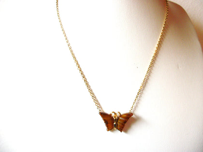 TRIFARI Vintage Tortoise Shell Butterfly Necklace 82017