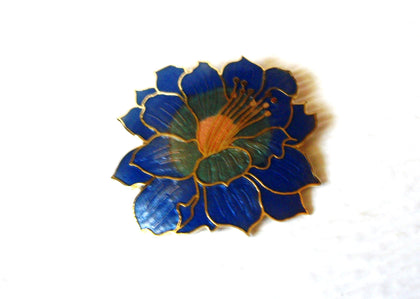 Vibrant Larger Cloisonne Flower Pin Brooch 5917