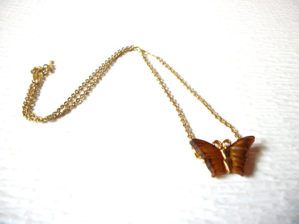 TRIFARI Vintage Tortoise Shell Butterfly Necklace 82017