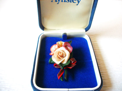 Vintage ANYSLEY Fine Porcelain Flower Brooch 71917