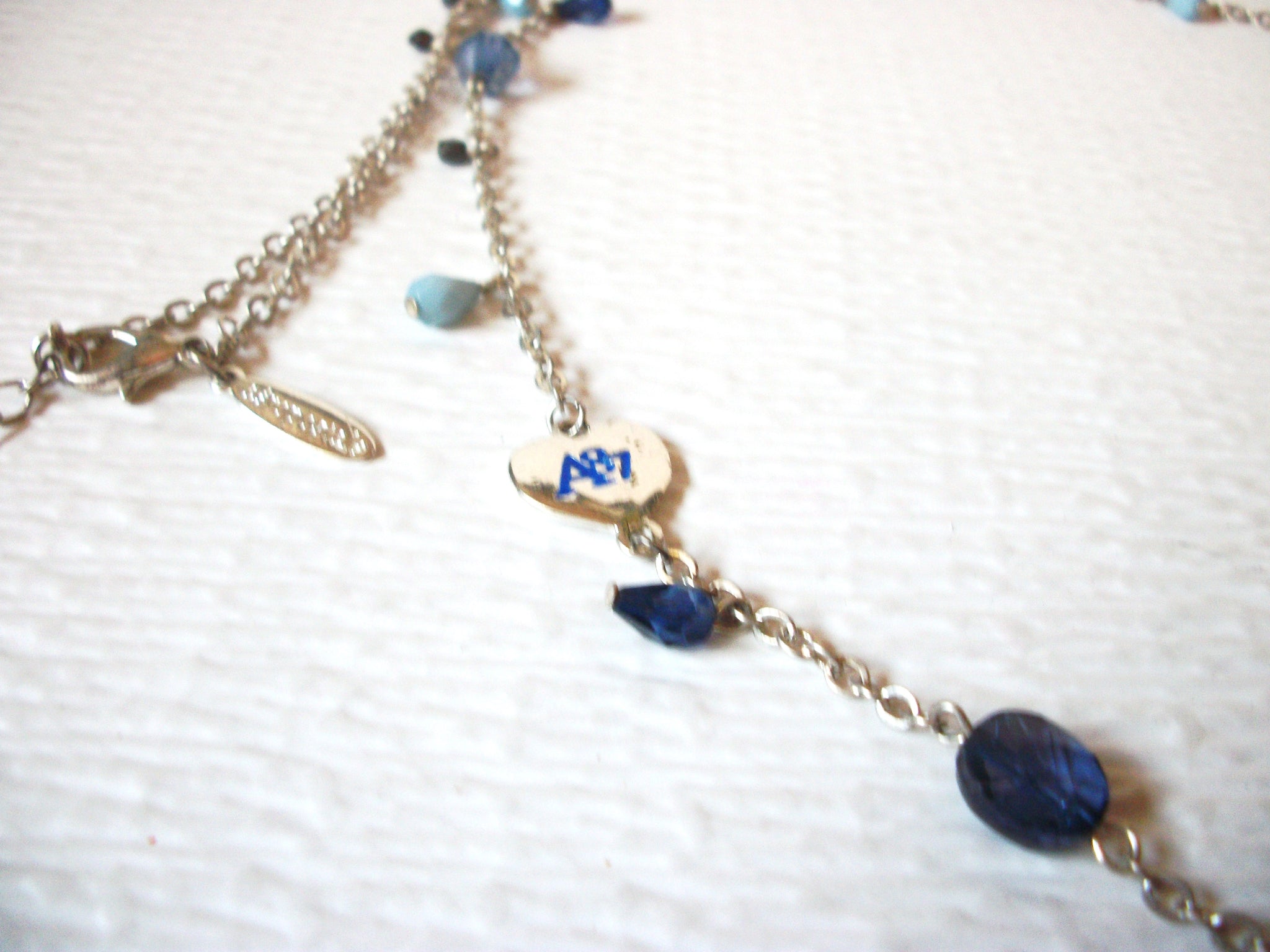 Aéropostale Designer Silver Toned Blue 32' Necklace 81517