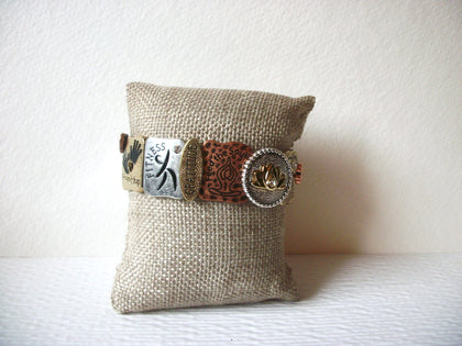 Multi Toned Metal Inspirational Bracelet 62218