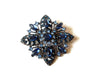 Vintage Snowflake Blue Rhinestone Brooch Pin 91517
