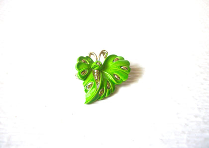 Retro Neon Green Butterfly Insect Brooch Pin 5917