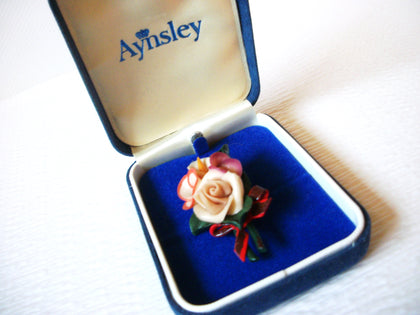 Vintage ANYSLEY Fine Porcelain Flower Brooch 71917