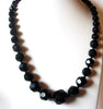 Vintage Black Acrylic Graduated Design 24" Necklace 82017