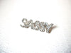 Sassy Vintage Clear Rhinestone Brooch Pin 121216