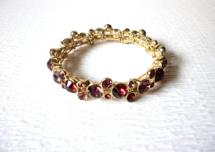 Retro Gold Toned Bejeweled Rhinestones Stretch Bracelet 92917