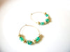 Retro Iridescent Green Hoop Earrings 92017