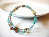 Retro Glass Shell Memory Wire Bracelet 91617