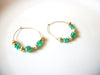 Retro Iridescent Green Hoop Earrings 92017