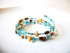 Retro Glass Shell Memory Wire Bracelet 91617