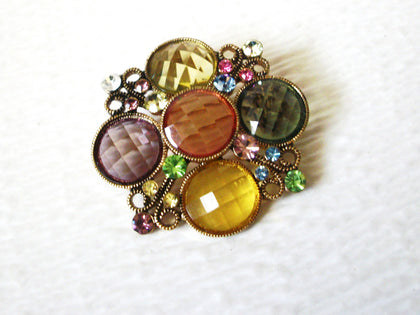 Colorful Rhinestone Flower Burst Brooch Pin Enhancer 71417
