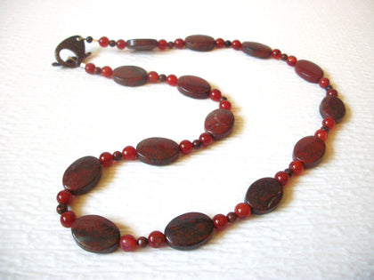 Brecciated Jasper Semi Precious Polished 22" Necklace 92216