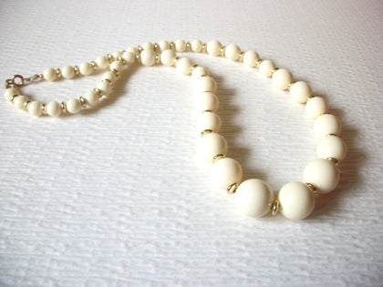 Retro Light Cream Gold Tone 20" Necklace 71517