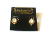 LINDENWOLD Gold Toned Clear Crystal Clip On Earrings 5917