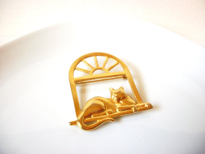 Vintage JJ Designer Cat Brooch Pin 81517