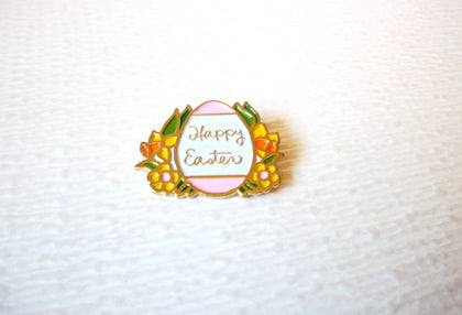 Vintage Happy Easter Brooch Pin 121216