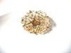 SARAH COV Gold Toned Red Rhinestone Ornate Brooch Pin 123116