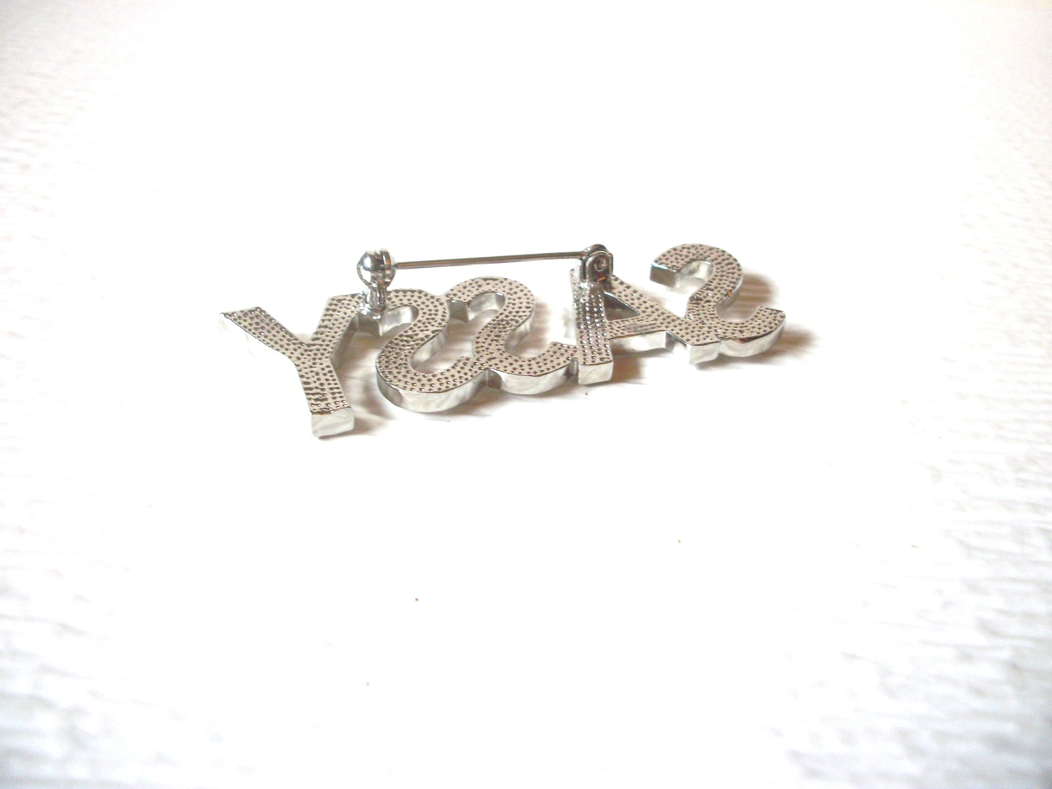 Sassy Vintage Clear Rhinestone Brooch Pin 121216