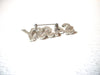 Sassy Vintage Clear Rhinestone Brooch Pin 121216