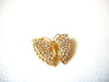 Retro Large Gold Toned Clear Rhinestone Butterfly Pin Brooch 5917