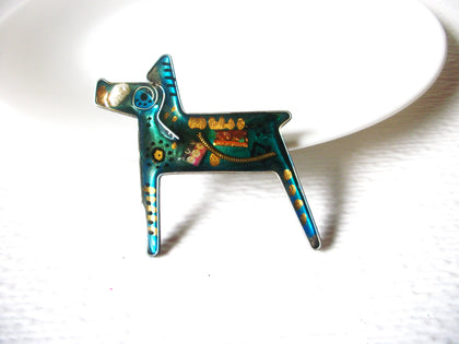 Vintage Colorful Dog Brooch Pin 122020 A