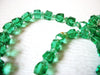 Vintage  Green Czech Glass 32" Necklace 80417