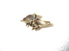 Antiqued Gold Tone OWL Rhinestone Brooch Pin 71517