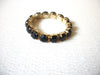 Retro Gold Black Faceted Acrylic Stretch Bracelet 72017