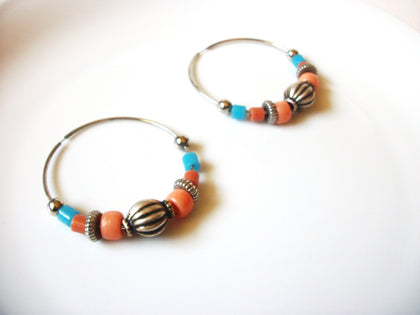 Bohemian Large Beaded Hoop Earrings 92017